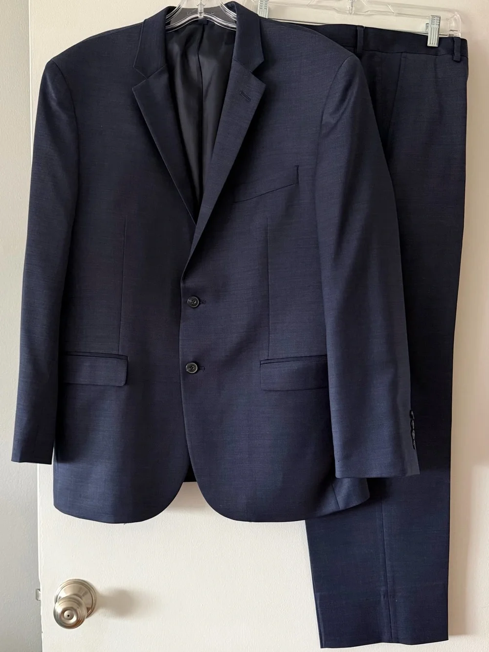 Jos. A. Bank 1905 Slim Fit Navy Blue Suit Set 2-Piece Jacket Pants 36R